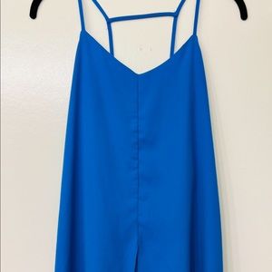 Womens blue tank business top
